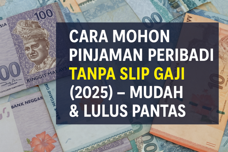 Pinjaman Tanpa Slip Gaji Perlis – Ilustrasi individu di Perlis berbincang dengan pegawai kewangan mengenai pinjaman tanpa slip gaji